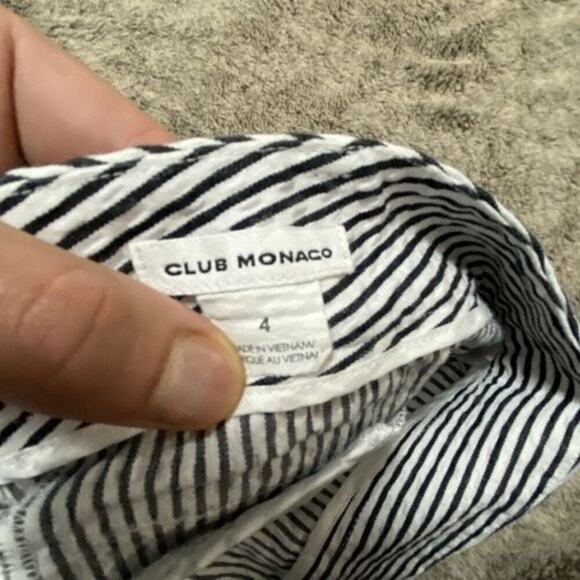 Club Monaco Striped Navy and White Trousers | Sz 4 - Picture 4 of 4